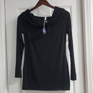 Pinkblush Black Cowl Neck Top